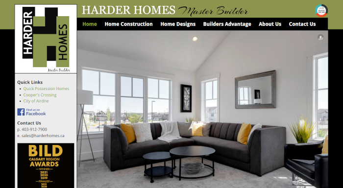 Harder Homes Website Thumbnail